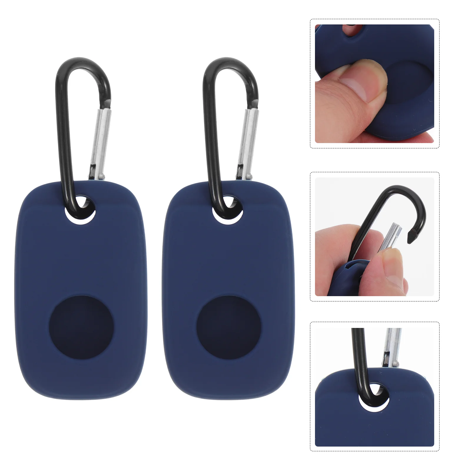 

2 Pcs Air Tags Tile Mate Locator Protective Cover Silicone Tracer Simple Intelligent Accessory Case Chic