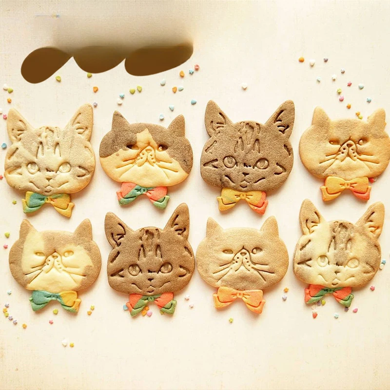 Cartoon Cat Puppy Cookie Cutter Fondant Sugar Crafts Biscuit Mold 3D Rabbit Small Animal Pastry Bakery Accessories Baking Tools cookie cutter baking mold cookie mould cookie printing mold fondant cutter baking decorating tools