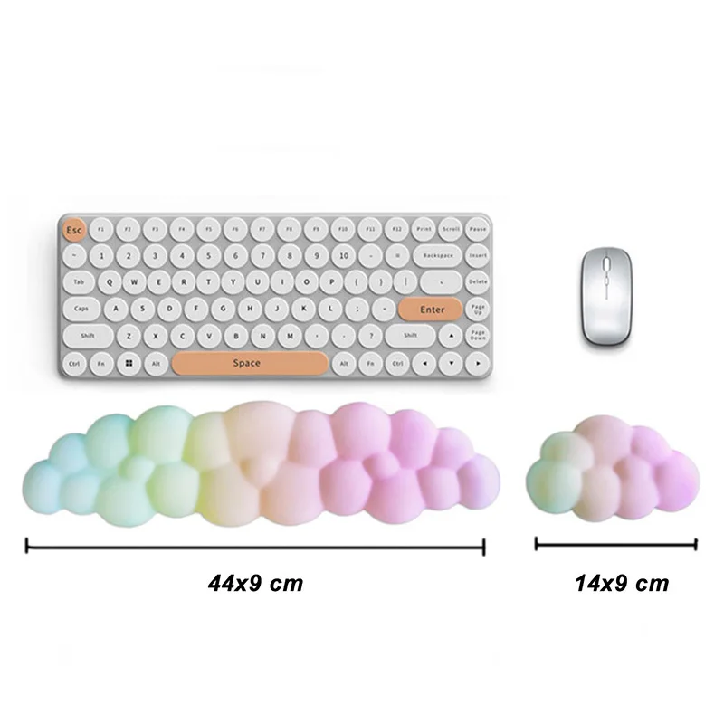 Bonito Forma de Nuvem Mouse Pad Grupo Espuma de Memória Protetor de Pulso Gamer Computador Mousepad Descanso de Pulso - Imagem 4