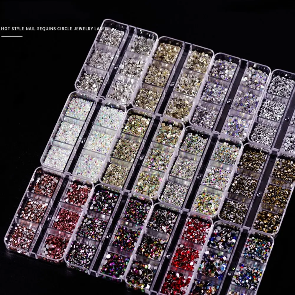 

Блестящие смешанные формы с плоским дном, 3D Искусственные ногти