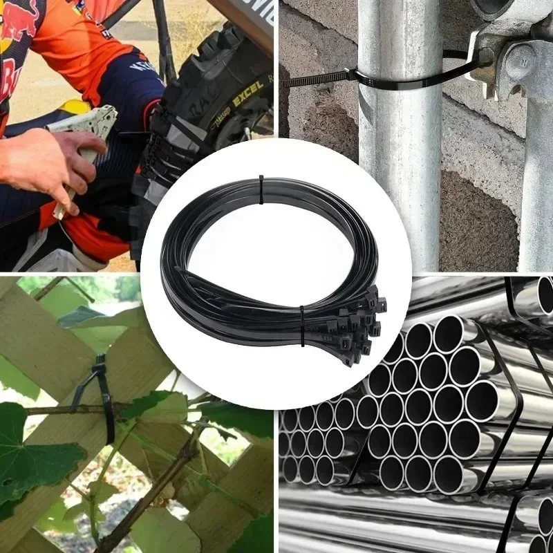 2000/100PCS Wholesale Self Locking Nylon Cable Ties Fastening Loop Heavy Cord Tie Duty Cables Fasten Rings Workshop Wire Straps - Image 6