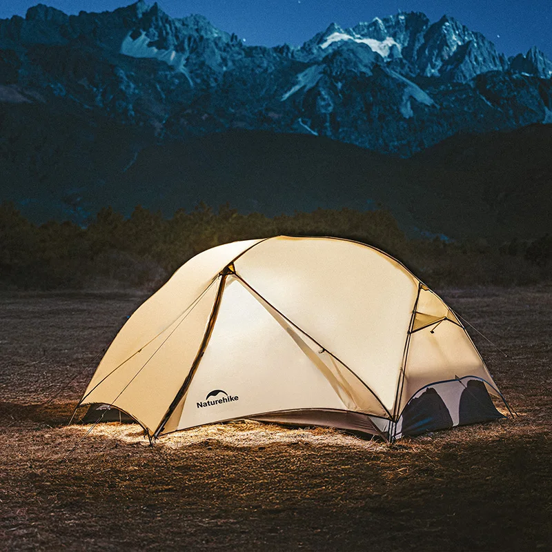 Camping Tent Portable Survival Tent Mongar UL Ultralight Camping Hiking Tent 15D Nylon Outdoor Double Layers Waterproof Dome Rainproof