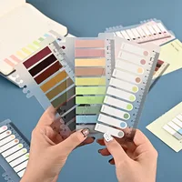 200 Sheet Stickers 10 Color Transparent Fluorescent Index Tabs Flags Sticky Note Stationery Children School Office Supplies 1