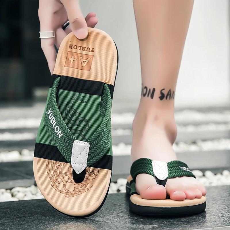 Summer Flip Flops Men Beach Sandals Anti-slip Breathable Casual Outdoor Big Size 45