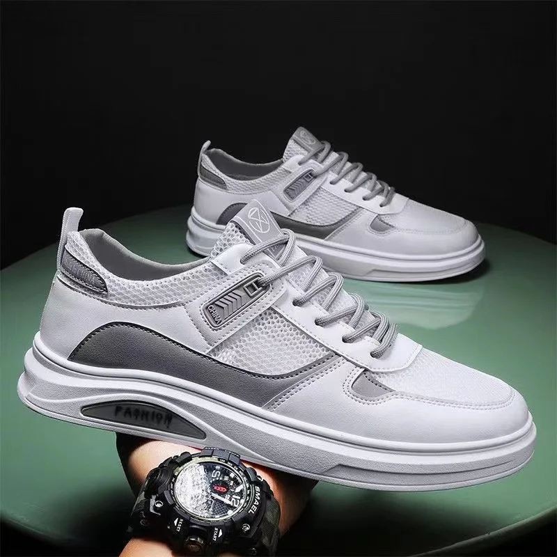

Summer Breathable Flat Casual Shoes Low-top All-match Men's Trendy Street Walking Sneakers Mixed Color Outdoor Male Sports Shoes