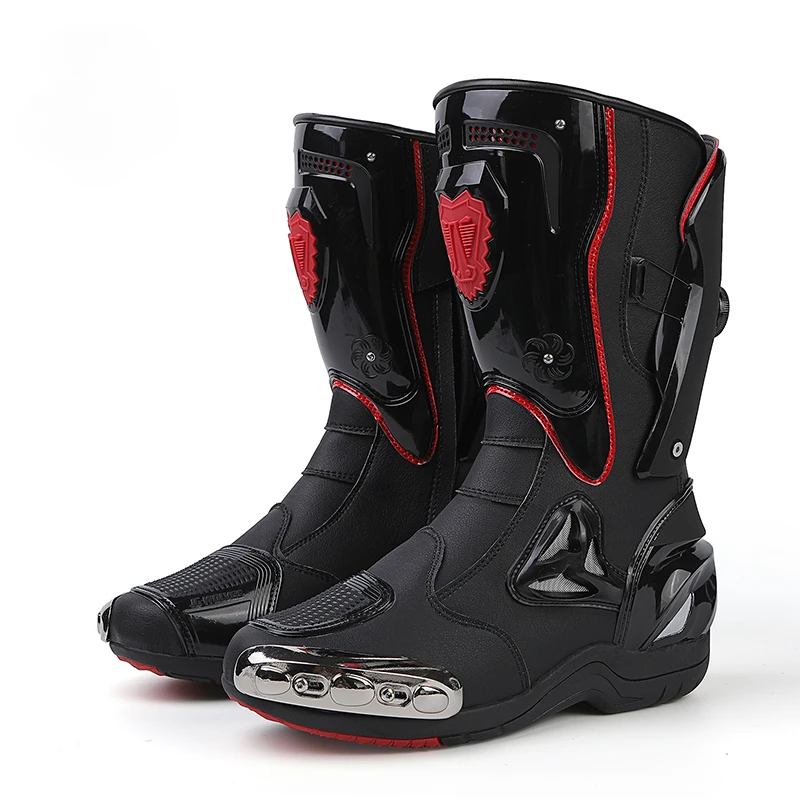 Motorcycle Racing Boots Professiona Biker Shoes Motorbike Riding Protective Gear Shift Microfibe Leather Boot SIZE 39-47 motorcycle shoes motorcycle boots