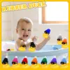 6/12/24 Set Mini Ducks with Mini Hats Necklace and Sunglasses Duck Toy for Shower Birthday Swimming Party Gift Favor Decorations 4