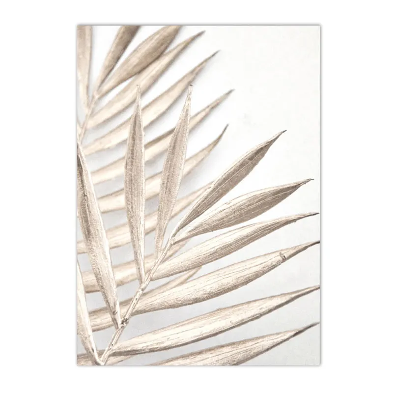 Moroccan Doorway & Pampas Grass Canvas Art - Beige Botanical Mosque Decor
