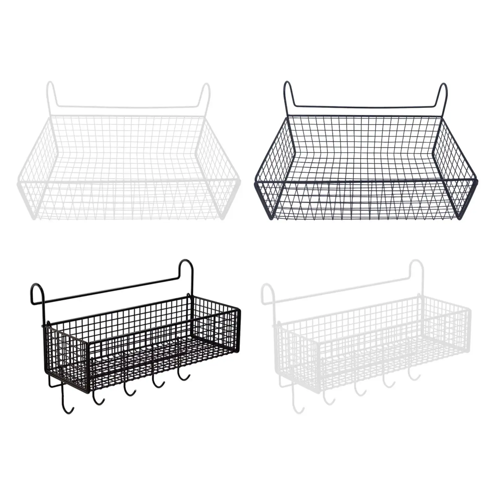 Bedside Hanging Storage Basket Convenient Multifunctional Metal Rack for Hotel Bed & Bunk Bed Bathroom Kitchen Dormitory