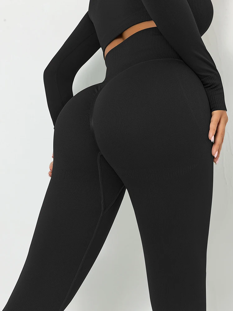 Женские леггинсы с высокой талией для фитнеса и бега