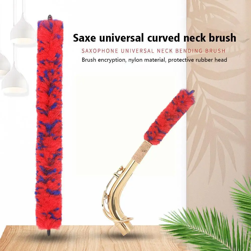 

Saxophones Bend Neck Cleaning Brush Sax Clarinet Cleaning Musical Tool Care Maintain Instrument Brush A9I3
