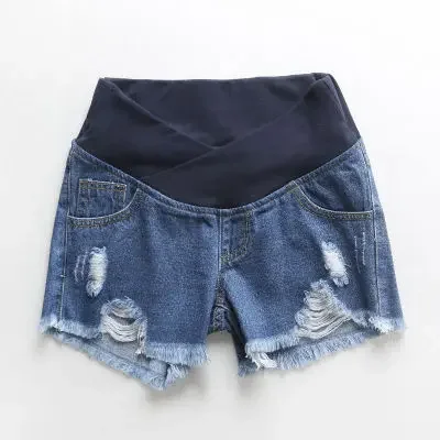 Pregnant Women's Shorts Summer Wear Low-waisted Denim Shorts Summer Wear Spring Loose Pants For Pregnant Women Clothes maternity shorts