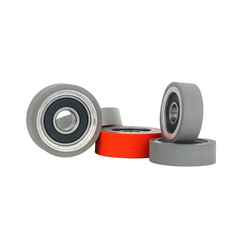 2PCS Wear-resistant Polyurethane Roller Rubber Wheel KDT NANXING HOMAG Edge Banding Machine edge banding machine roller