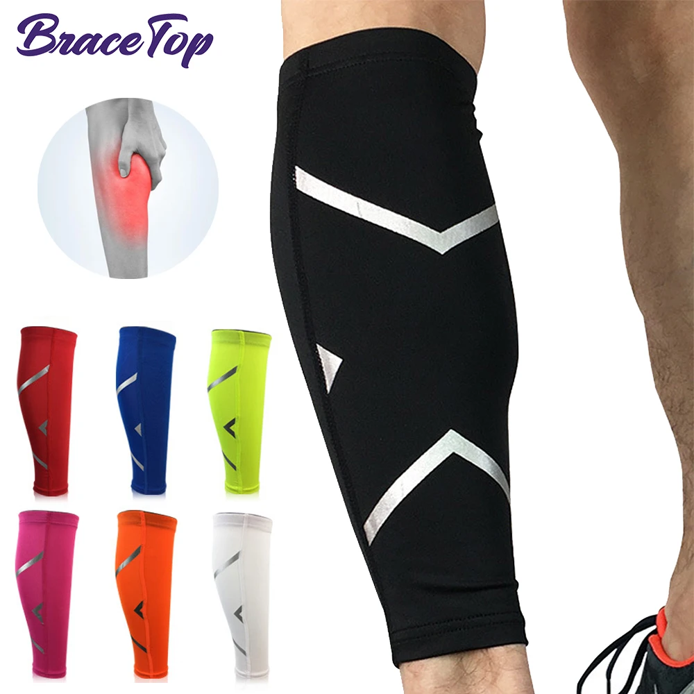 Sports Calf Compression Sleeve Shin Splint Support Guard Leg Protection Sock for Basketball Running Cycling Travel 1 PC calf compression sleeves calf compression sleeve