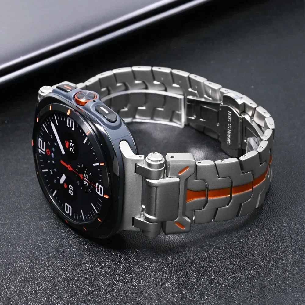 Luxury Titanium Stainless Steel Watch Band – Premium Metal Wristband in Elegant Titanium Color
