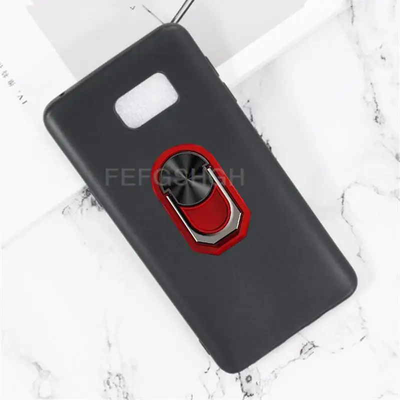 For Samsung Galaxy Note 5 Note 5 N920F N920A N920T N920V  Back Finger Ring Soft TPU Silicone Case For Galaxy Note 5 Phone Cover 2