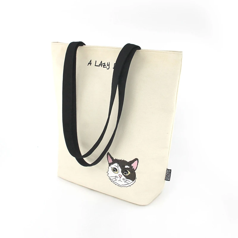 Flower Princess A Lazy Day Women's Bag 2024 Trend Summer White Big Fashion Canvas Shoulder Tote Designer Original Women Bags