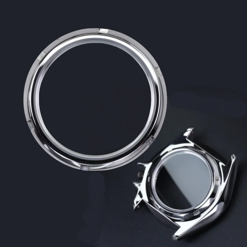 WILDFIRE Transparent Abalone Crystal Glass Back Cover Watch Case Parts