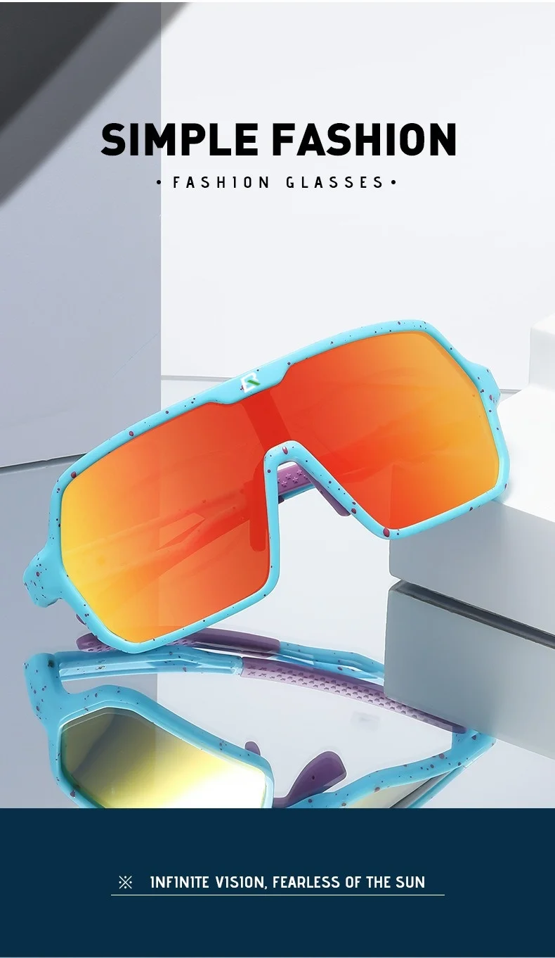 ROCKBROS polarisierte Fahrradbrille UV400, klares Sichtfeld, angenehm zu tragen, Schutzausrüstung für Outdoor-Sportarten – Detail 4