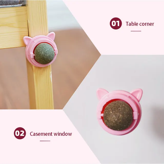 Cats Catnip Cat Toy Natural Ball Removal  Cat Grass Treats to Improve Digestion Wall Sticker Scratch Itchy Treat Healthy Supplie 4