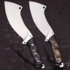 WPKOPYA Heavy Duty 8mm DC53 steel 14 inch multi-purpose outdoor full Tang Chai knife + sheath, agricultural chopping tool knife 4