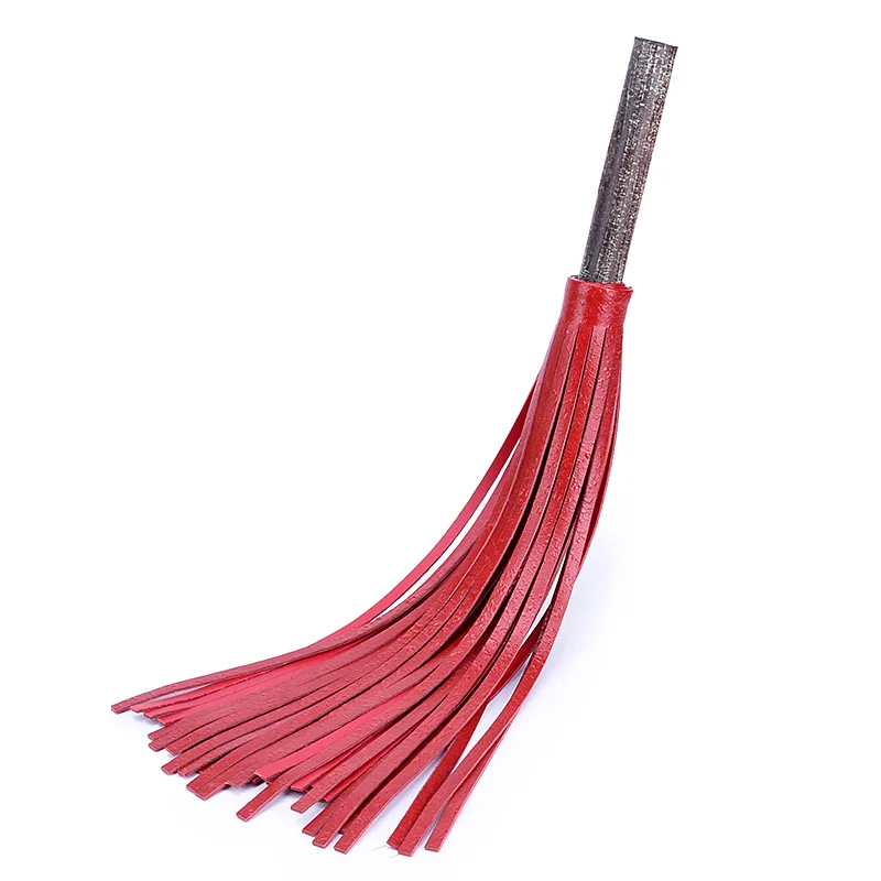 Handwork Make Genuine Leather COW LEATHER Whip，Ancient Wooden Round Handle new 4