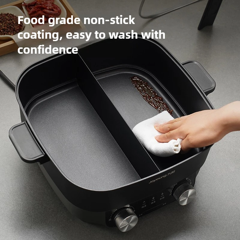 6L Home Electric Cooking Pot Multi Cooker 2-flavor Hot Pot Non-stick Household Appliance Food Cooker 220V 5
