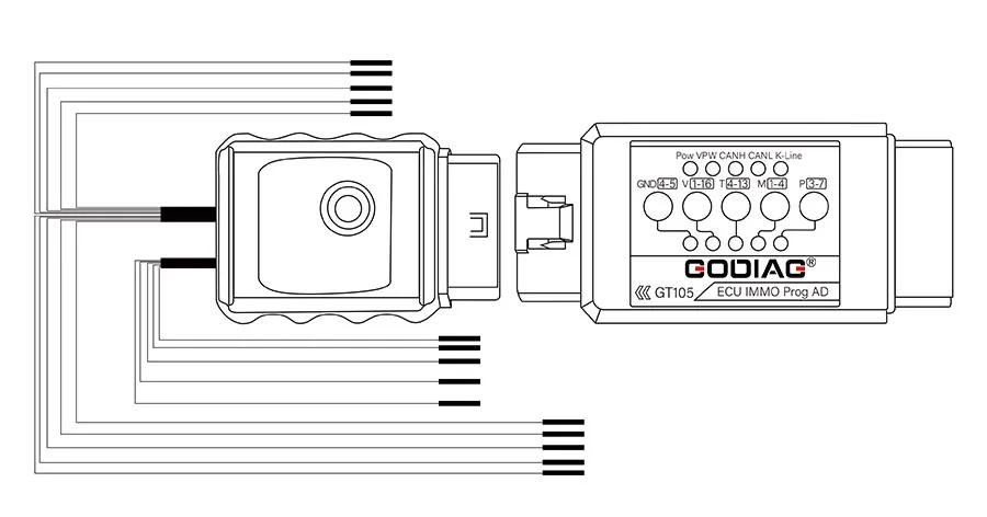 GODIAG GT107 + GT105 II DSG Plus Getriebe-Datenadapter für Benz, für BMW DQ250 DQ200 VL381 VL300 DQ500 DL501 – Detail 1
