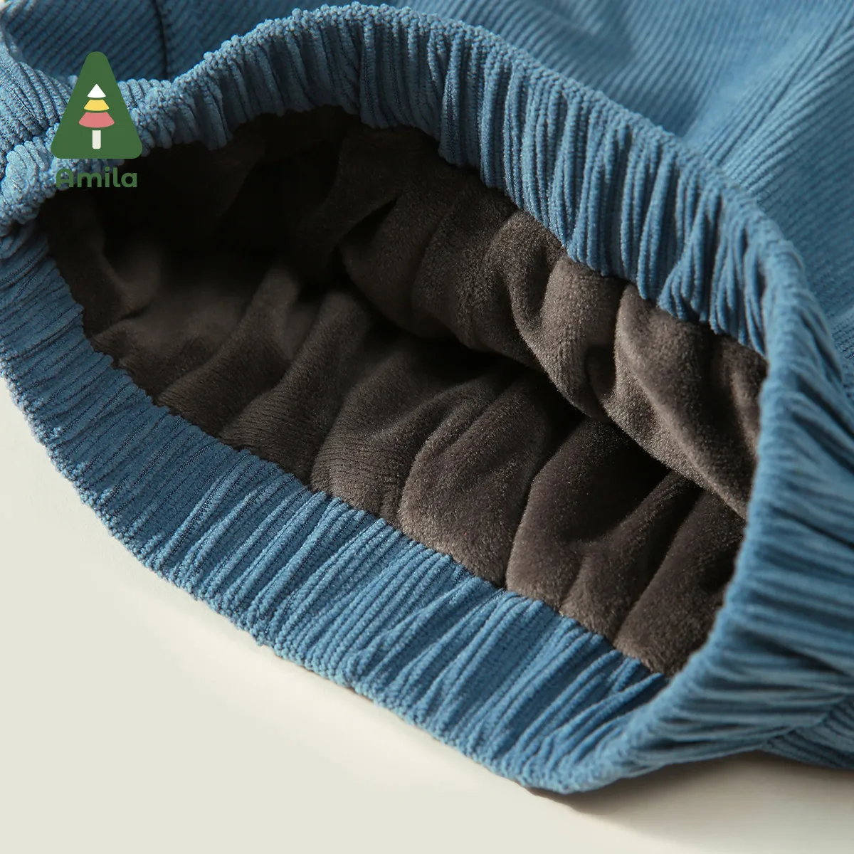 Amila Baby Children Casual Pants 2023 Winter New Multicolour Fleecing Soft Cosy Warm   Baby Clothing