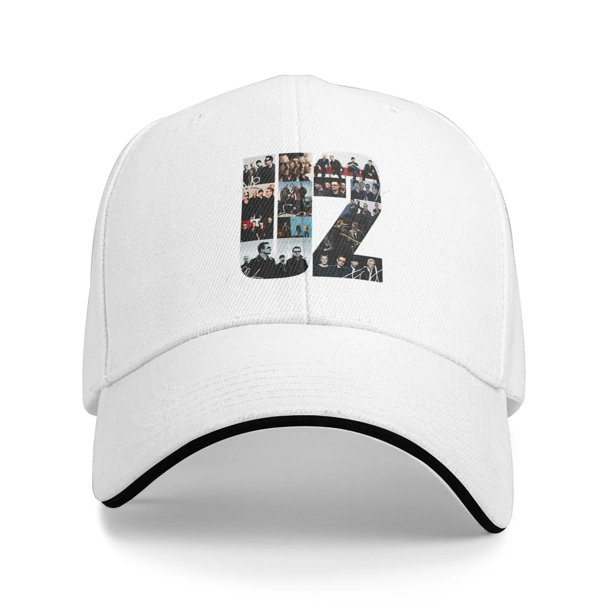 U2 Rock Band Signatures Baseballkappe, lässige Trucker-Mütze für Paare, Sonnenblende, bedruckt, Outdoor-Sport-Baseballkappen