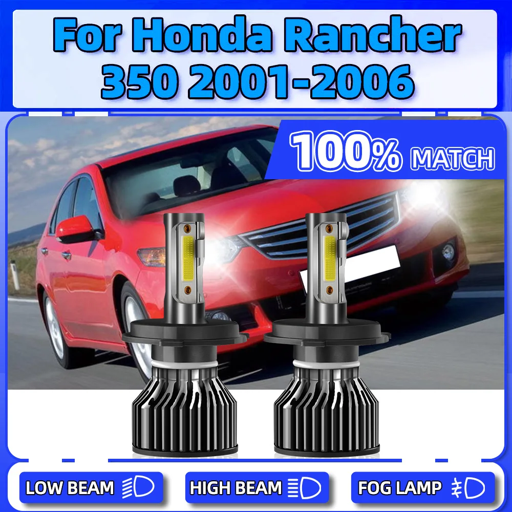 

2Pcs LED Headlight Bulbs 20000LM Plug And Play Auto Lights H4 Car Head Lamps For Honda Rancher 350 2001 2002 2003 2004 2005 2006