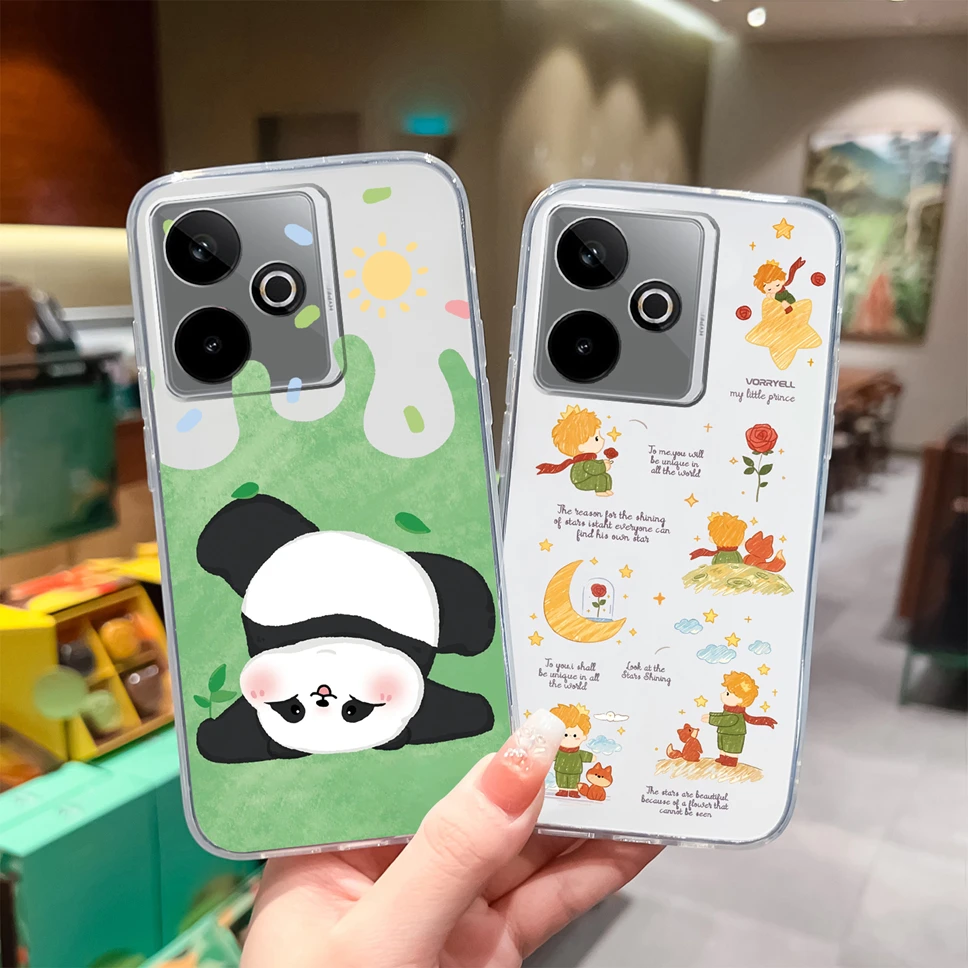 Lovely Cartoon Animals Soft Clear TPU Silicone Protective Phone Case Cover