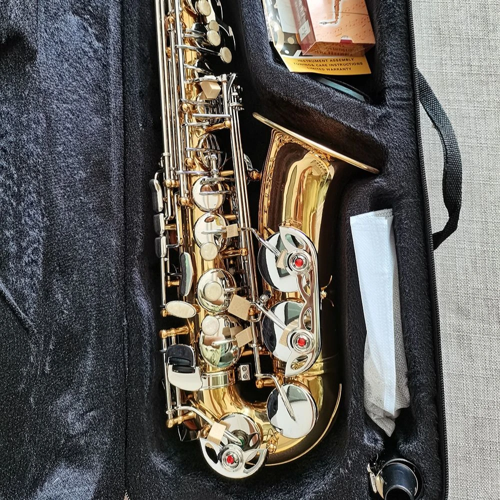Taiwan As500 Original 1 1 key type Eb Alto Saxophone lacquered gold