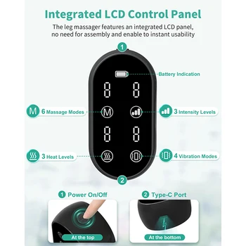 Medcursor Foot Air Pressure Leg Massager with Heat Promotes Blood Circulation Muscle Relaxation Portable Massager Boots for Home 5