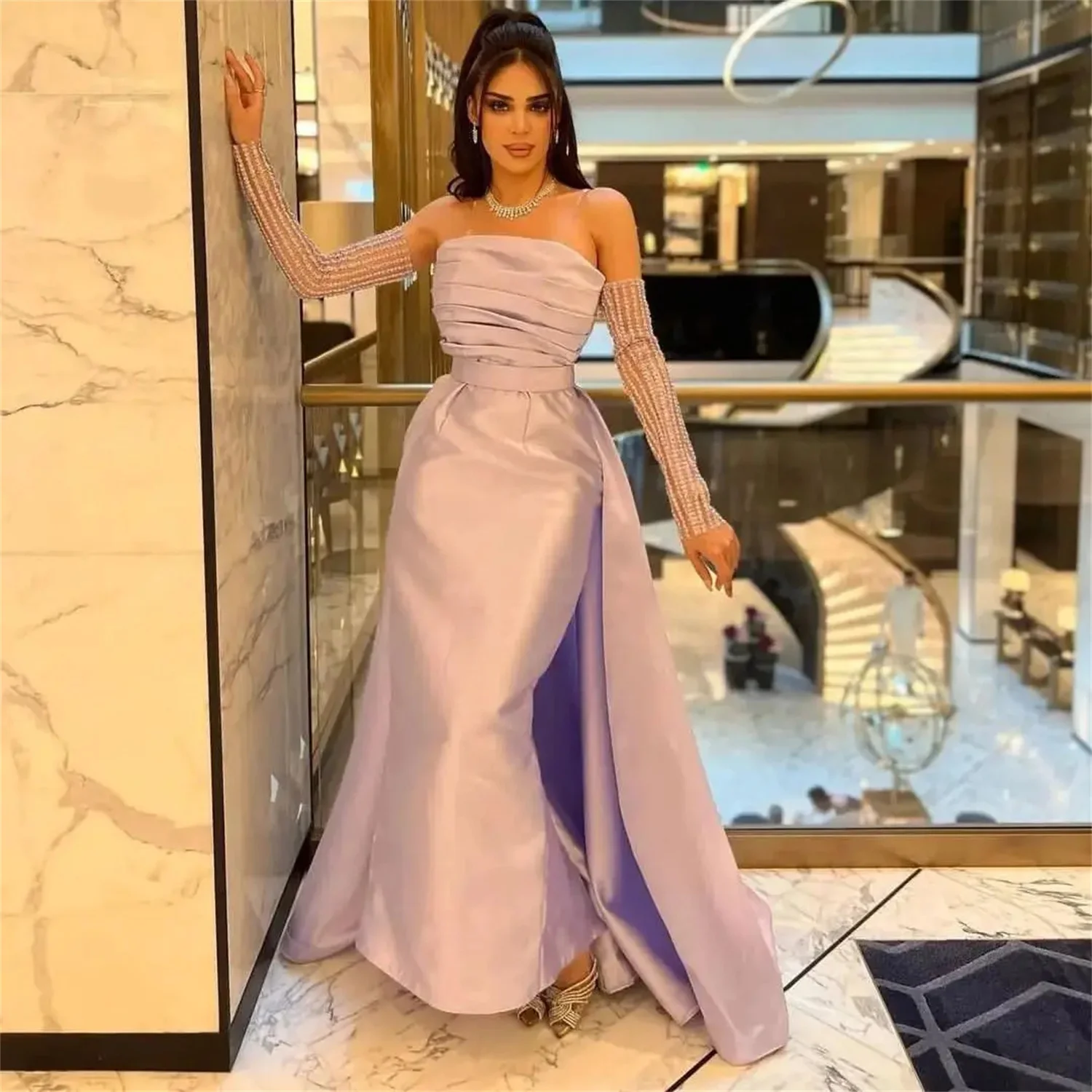 

Coco Banquet Dress Party Evening Elegant Luxury Celebrity Pull the Fold Formal Occasion Dresses for Prom 2 in 1 Mermaid Wedding