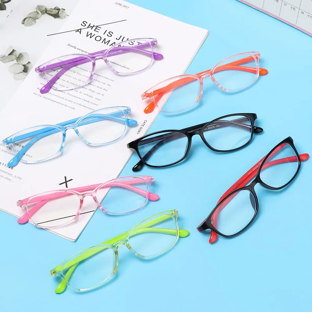 Blue Light Blocking Glasses Anti-blue Light Kids Glasses Square Optical Frame Children Boy Girls Transparent Blocking Anti Reflective UV Computer Eyeglasses blue light blocking glasses optical glasses frame