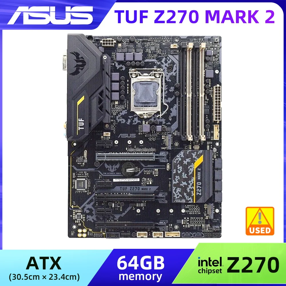 

Материнская плата Intel Z270 ASUS DDR4 TUF Z270 MARK 2 LGA 1151 разъем для i3 i5 i7 6100 6400 6500 6600 6700 7100 ATX б/у материнская плата