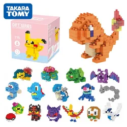 Petits blocs de construction de style dessin animé Pokemon Kawaii, petit dessin animé Picachu, modèle Animal, jeu éducatif, jouets pour enfants, cadeaux 
