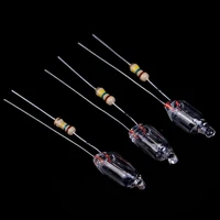 20PCS Neon Indicator Lamps With Resistance Connected To  220V 4.2*0.5cm Neon Glow Lamp Mains Indicator-Red Light 1