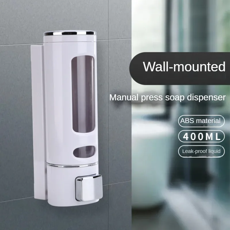 

400ml Wall Mounted Single Head Manual Push Hand Sanitizer Machine Soap Dispenser Box