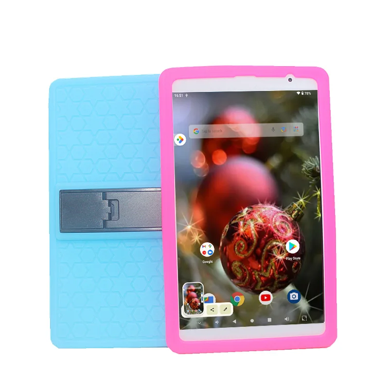 Gift Silicone Case 8 Inch 64 Bit Tablet PC Android 11 System 2GB+32GB A133 Dual Camera IPS Screen Quad Core 4800mAh Battery WIFI 3