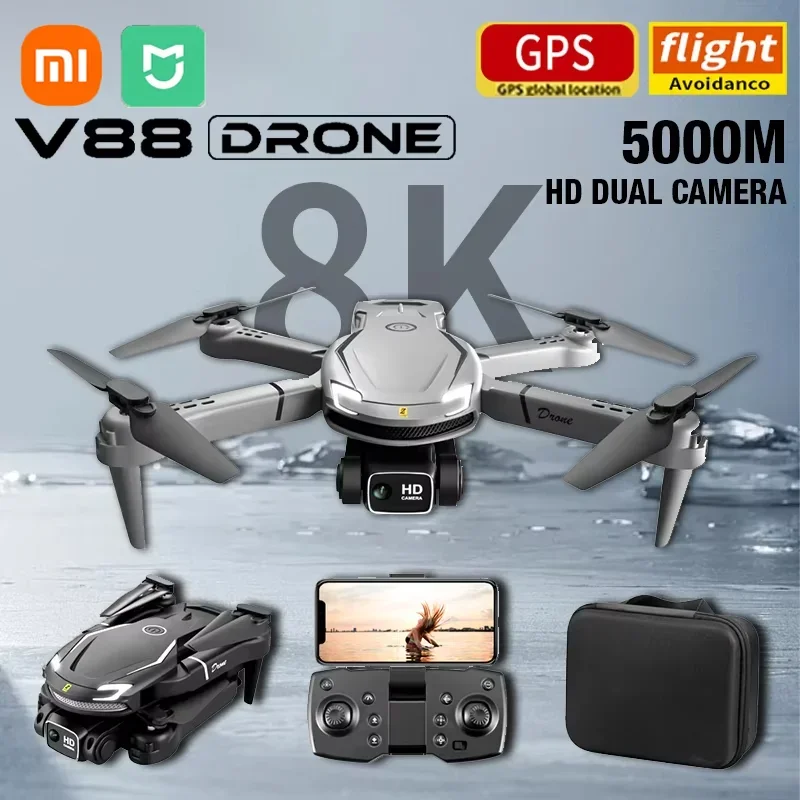 Iconic Brand Mijia V88 Drone 8K HD Professional Aerial Dual-Camera Omnidirectional Obstacle Avoidance Drone GPS Folding Quadcopter New