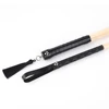 Handmade Rattan Horse Whip Bull Whip Round PU Leather Handle with Wrist Strap for Horse Training 2