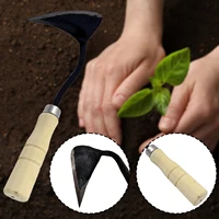 Garden Hoe With Wooden Handle Household Vegetable Planting Triangles Furrow Hoe For Yard Work 1