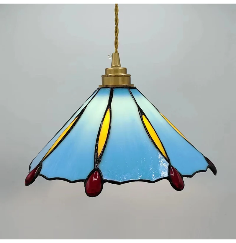 Home Decoration Vintage Pendant Lights Tiffany Glass Hanging Lamp Kitchen Island Light Living Room Dining Suspension Luminaire