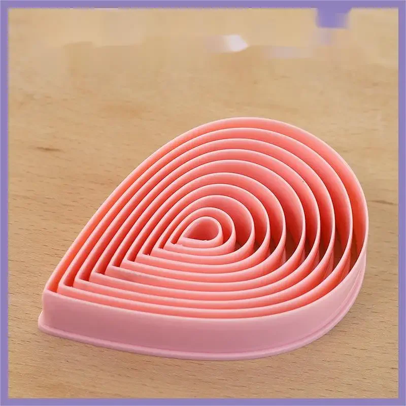 Rose Flower Petal Shape Pastry Baking Mold Polymer Clay Cutters for Earring Jewelry Water Droplets Cookie Cutter 10Pcs 1.5-9.6cm, polymer clay tools,silicone putty