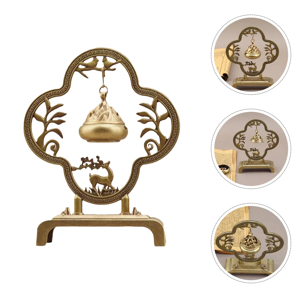 

Hanging Stove Incense Burner Desktop Burning Adornment Censer Decor Holder Ornament Vintage Metal Table