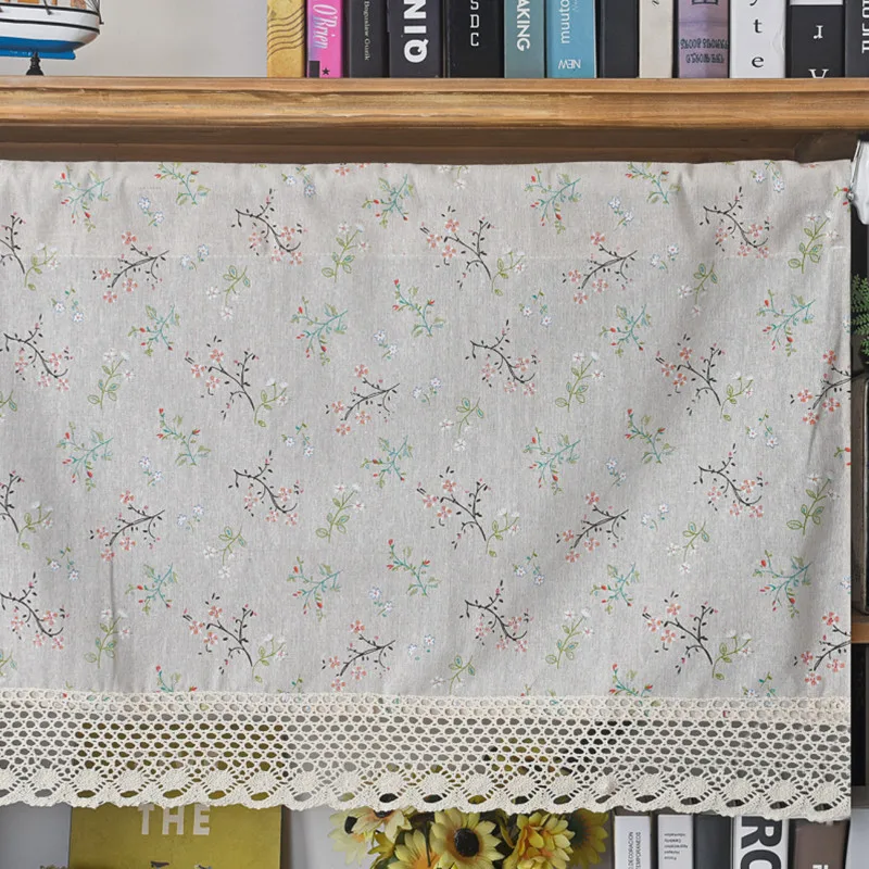 Rideau Brise-Bise De Cuisine, Rideau Court En Coton Et Lin Uni Style Maison De Campagne, Bistro Rideaux Occultants, Café Rideaux (1 Pièce), 45x140cm(H×B
