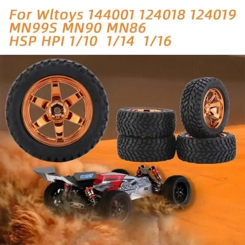 Pneus Voiture RC 1/8 - 120mm Diamètre, Moyeu 17mm Pour Redcat, Team, Losi, VRX, HPI, Kyosho, HSP Jantes Et Pneus Rc 1/8