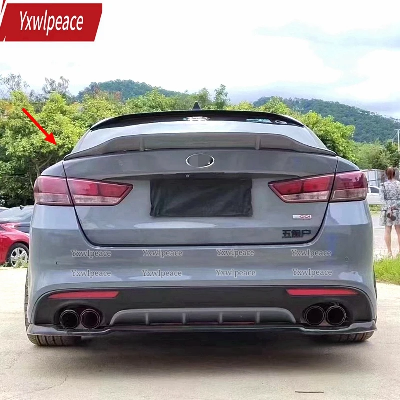 R Style Real Carbon Fiber Rear Trunk Lip Spoiler Car Accessories For Kia K5/optima Spoiler 2016